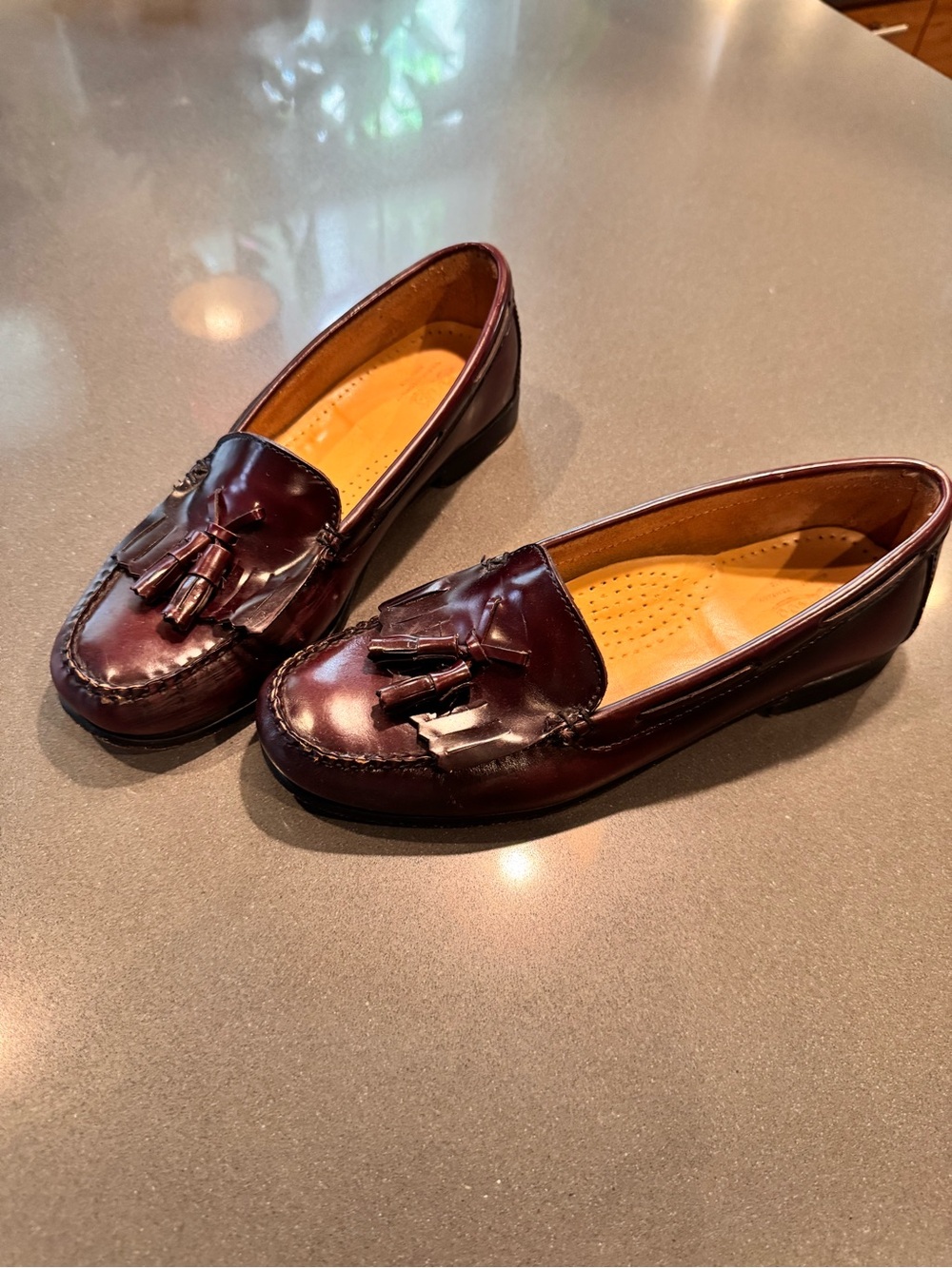 G.H. Bass & Co. Le June Burgundy Leather Tassel Loafers